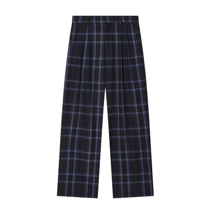 Women's loose checkered casual pants