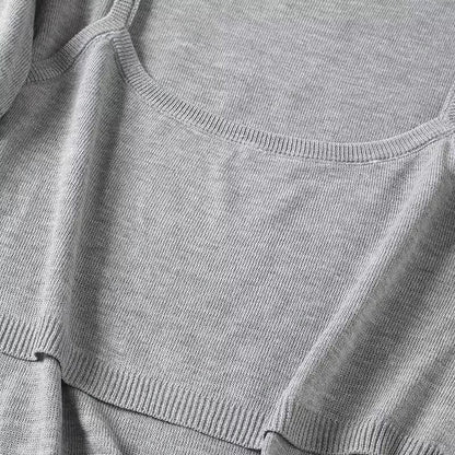 Women's new fashion casual short sleeved knitted T-shirt top