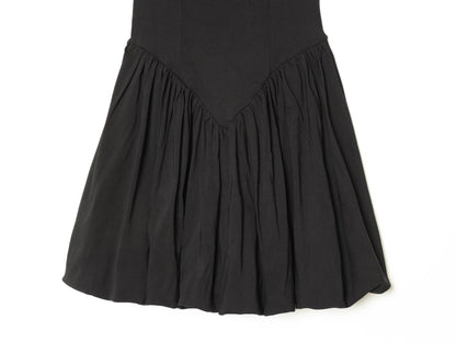 Women's black slim balloon effect dress