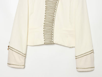 Women's rope knot buckle decorative short Coat