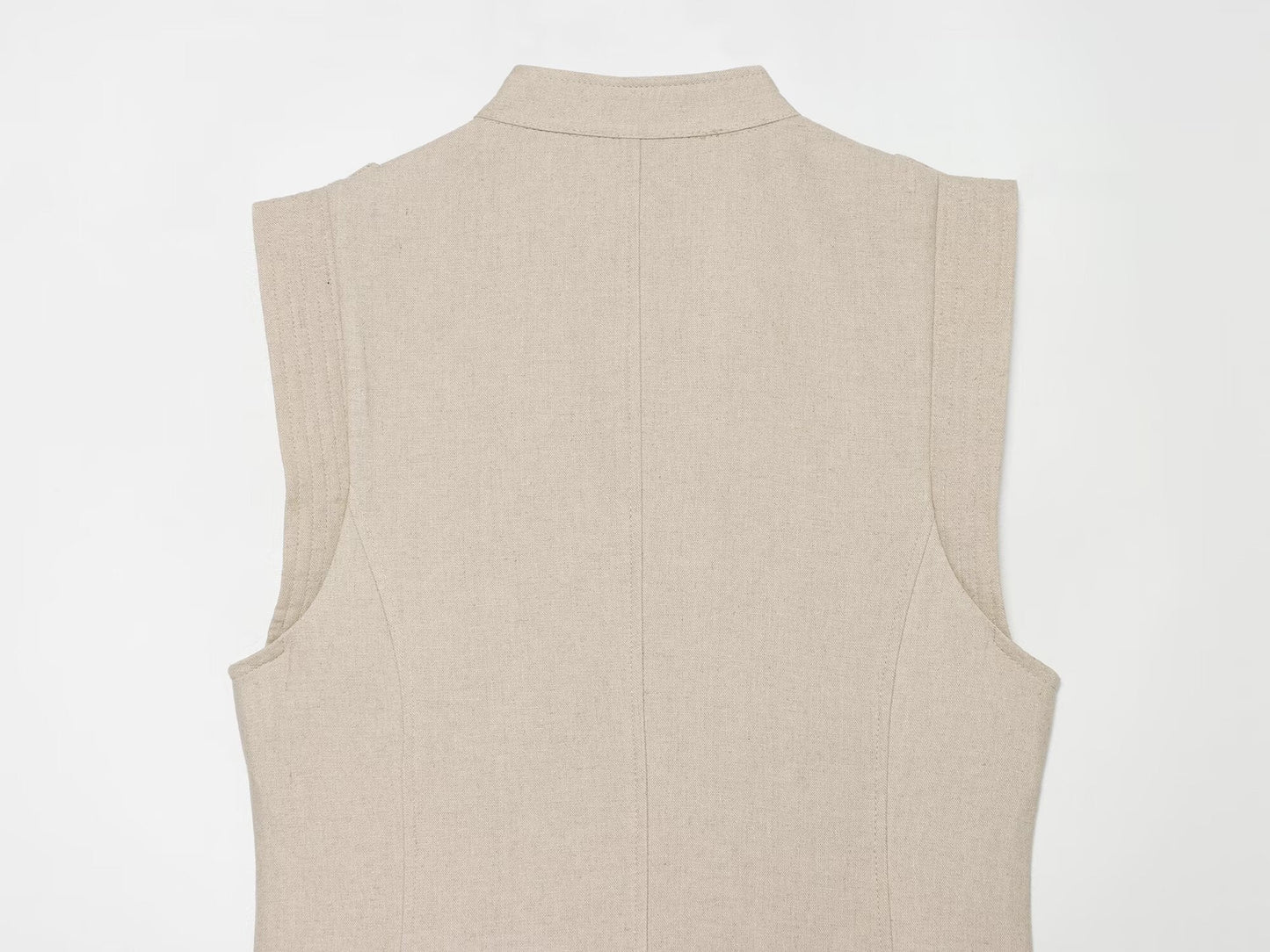 Women's rope knot buckle linen blended mini dress