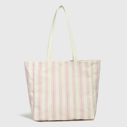 Women's new Joker large capacity striped shoulder handbag