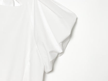 Women's backless bow decoration poplin top