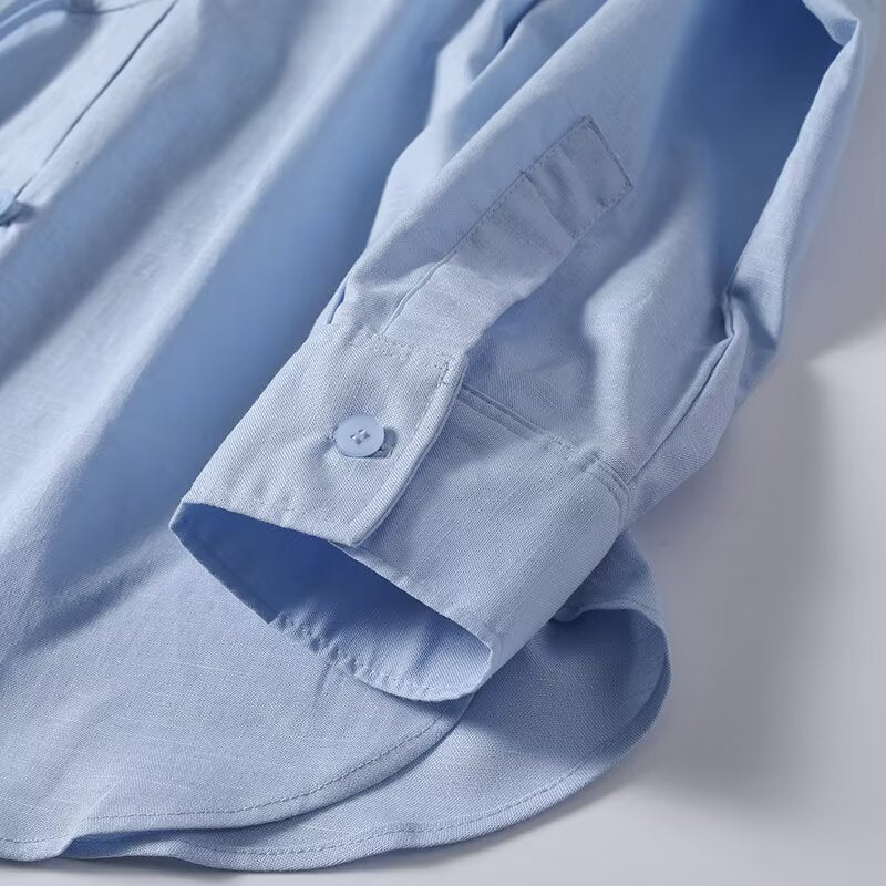 Women's New Chinese style Linen Blended Shirt