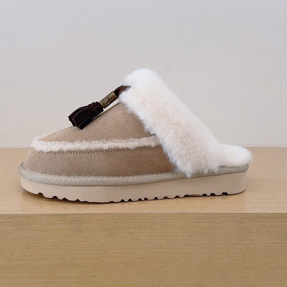 Women's new tassel valgus slippers snow boots