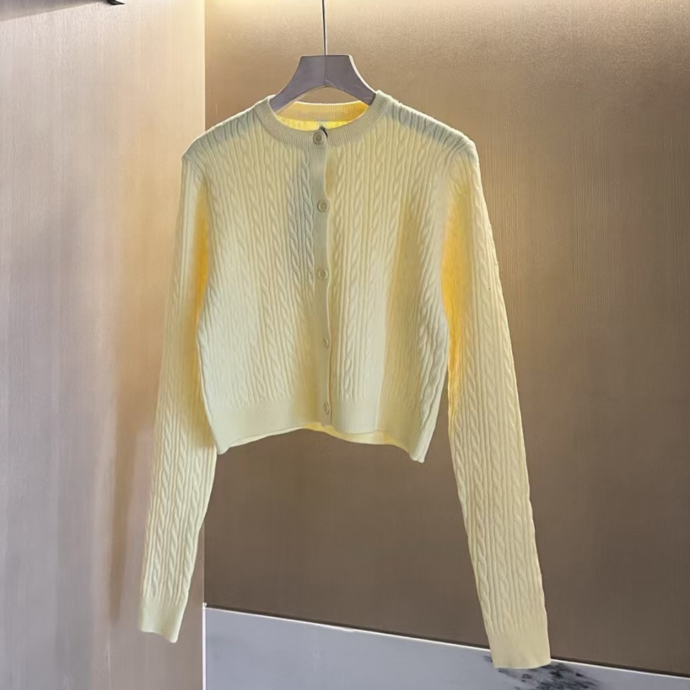 Women's new short knitted sweater cardigan coat