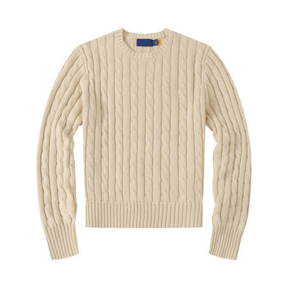 Women's new casual versatile embroidered pullover slim sweater