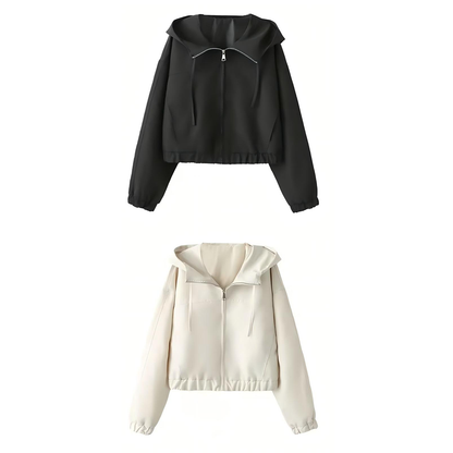 Women's casual short hooded jacket Coat