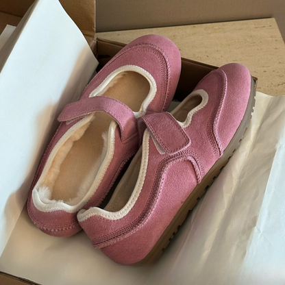 Women's new warm hook and loop snow boots pumps.