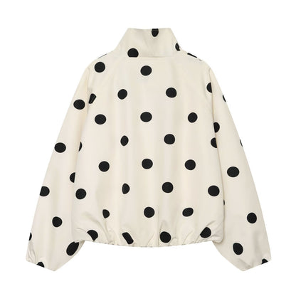 Women's polka dot pilot jacket Coat