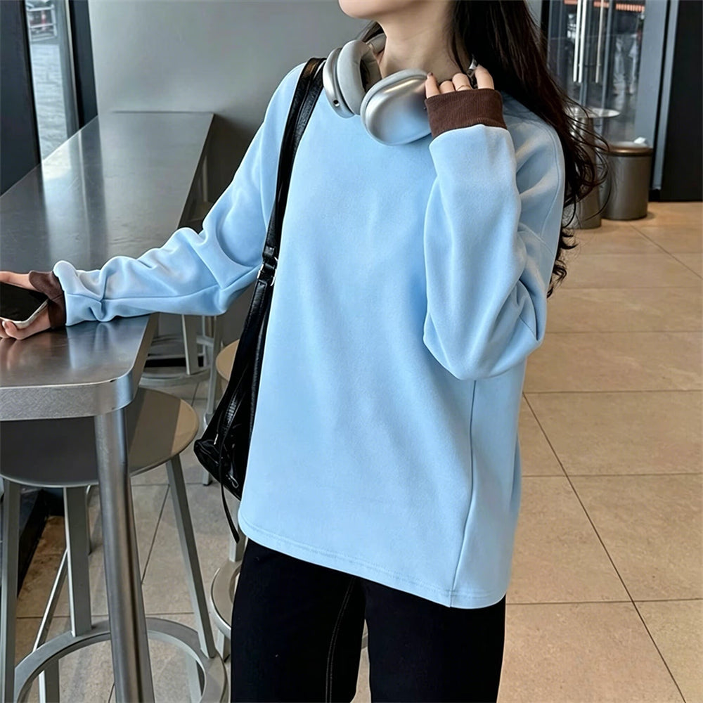 Women's new cashmere long-sleeved T-shirt sweater