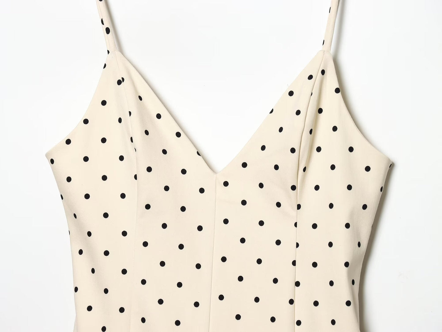 Women's short jumpsuit style polka dot dress