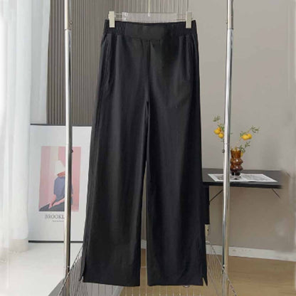 LU women's new wide-leg pants with open trousers and quick-drying pants