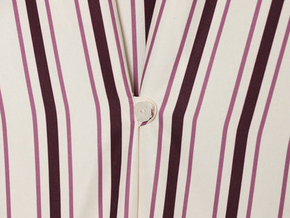 Women's adjustable long short sleeved striped shirt