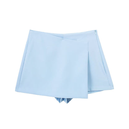 Women's multicolored casual asymmetric culottes