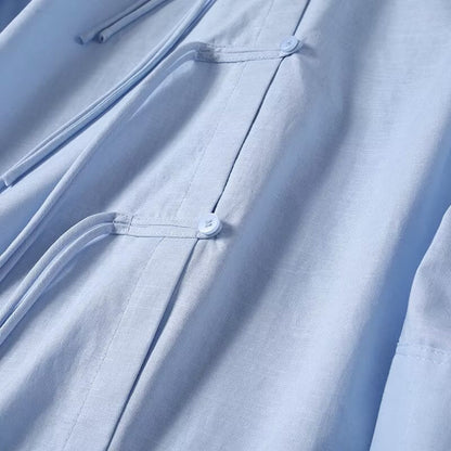 Women's New Chinese style Linen Blended Shirt