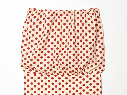 Women's polka dot strapless dress