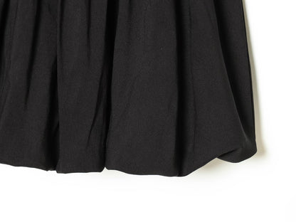 Women's black slim balloon effect dress
