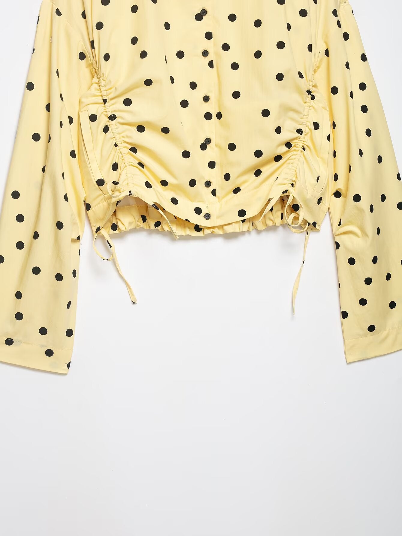 suit Women's 2 pieces pleated decorative polka dot coat+shorts