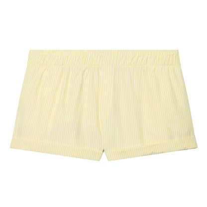 suit Women's 2 pieces loose striped poplin loose shirt+Shorts