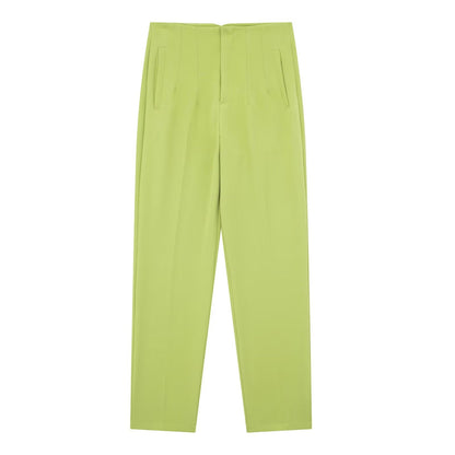 2026 Women's multi-color pleated high waisted pants