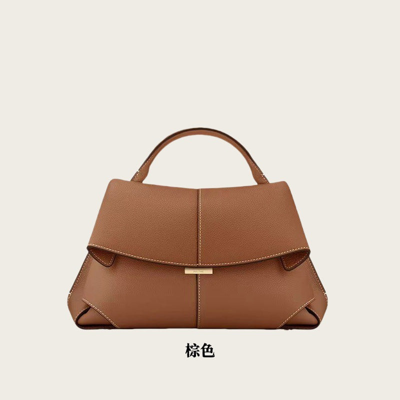 Women's flip handbag large capacity one-shoulder crossbody bag