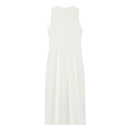 Women's Rope knot buckle decoration MIDI dress