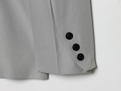 suit Women's 2 pieces long sleeved contrasting collar Blazer Coat +Pants