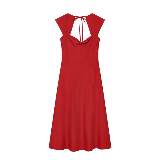 Women's twisted Knot design sleeveless backless dress