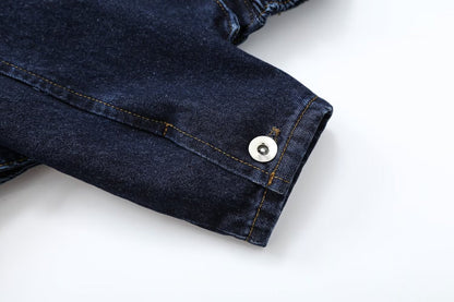 suit Women's 2 pieces short denim pilot jacket Coat+jeans