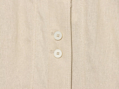 Women's linen blended slim stand collar Coat
