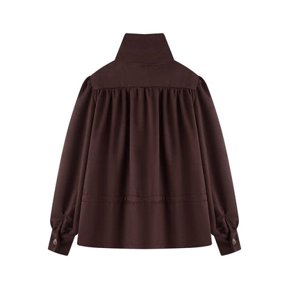 Women's bubble sleeve solid short windbreaker Coat