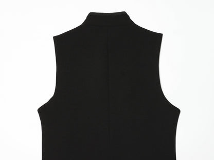 Women's rope knot decorative standing collar vest