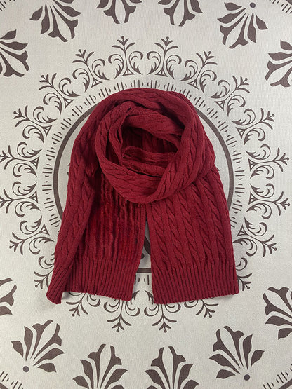 New Joker Cold Scarf Twist Embroidery Knitted Wool Scarf
