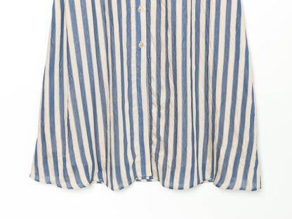 Women's detachable waist design striped dress