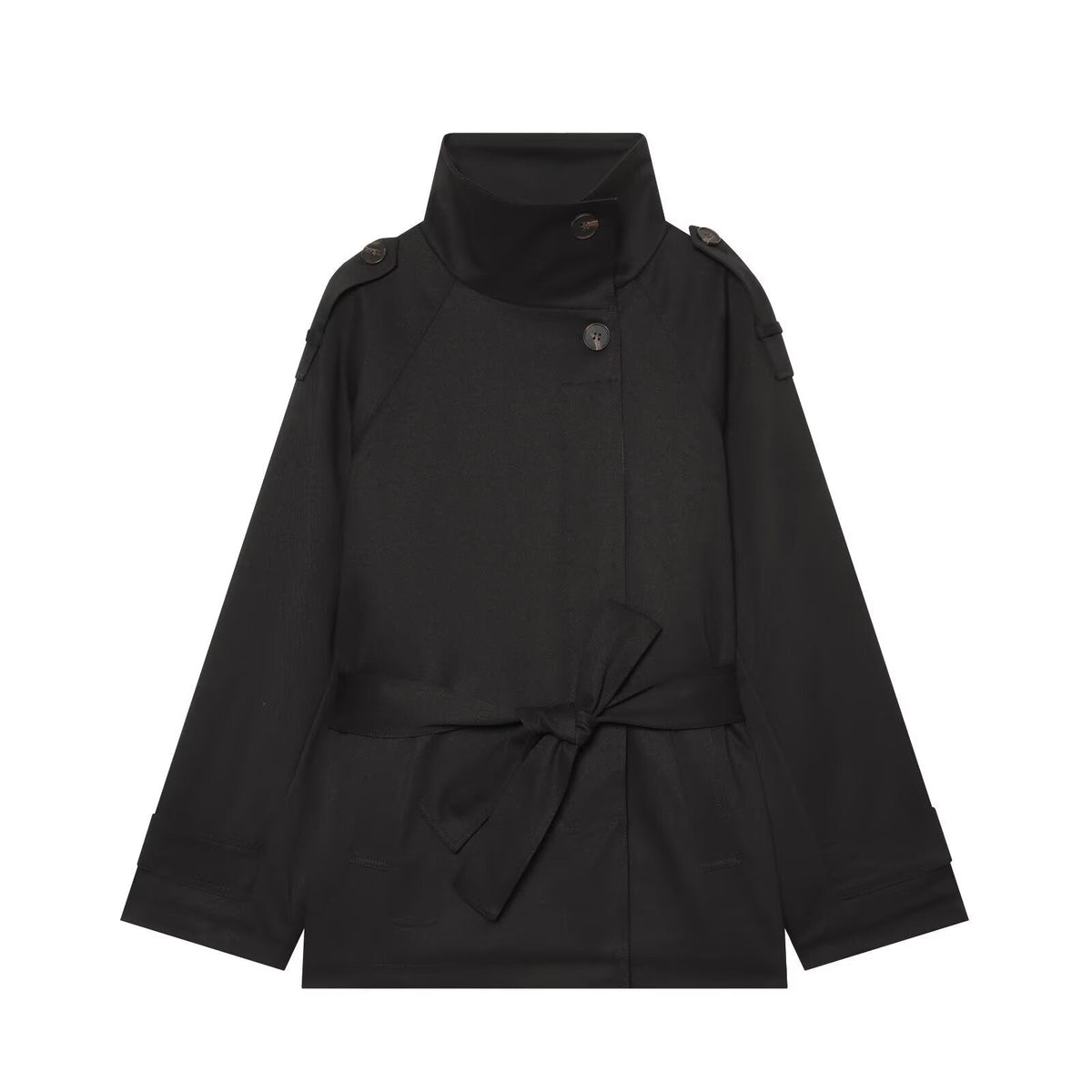 Women's with belt warm cotton windbreaker Coat