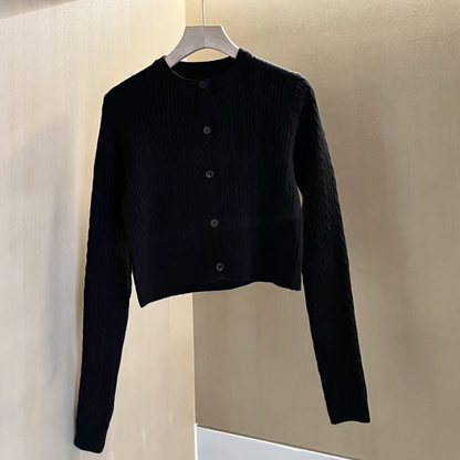 Women's new short knitted sweater cardigan coat