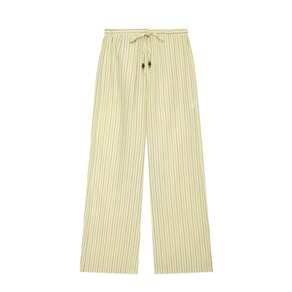 suit Women's 2 pieces casual striped linen blend Coat+Pants