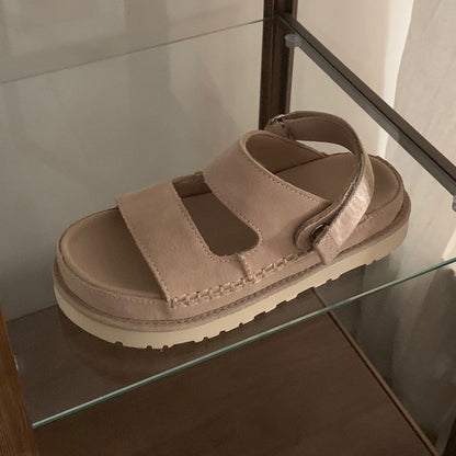 Women's new thick-soled sandals with two designs.