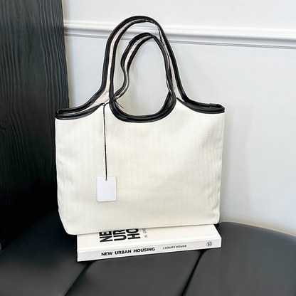 Women's New Fashion Joker Letter Striped Shoulder Bag Handbag Large-capacity Underarm Bag Female Bag