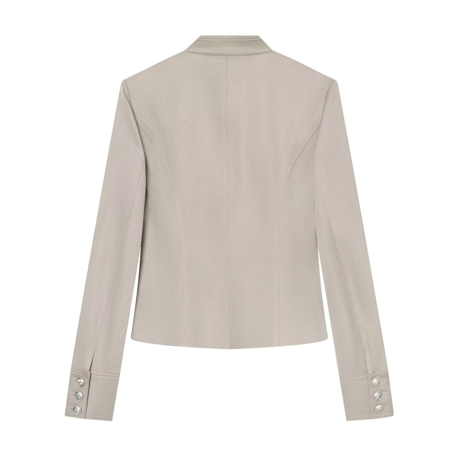 Women's double breasted waist cinched jacket Coat