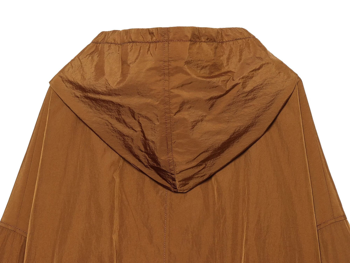Women's casual hooded nylon Coat