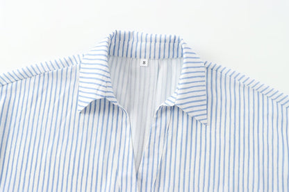 Women's 2026 Linen Blended Wide Sleeve Shirt