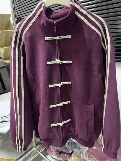2026 new fashion casual Chinese suede collar loose coat