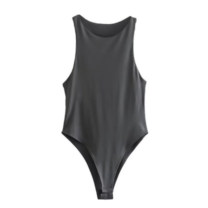 Women's tight halter neck bodysuit