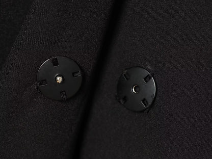 Women's black short one button Blazer Coat