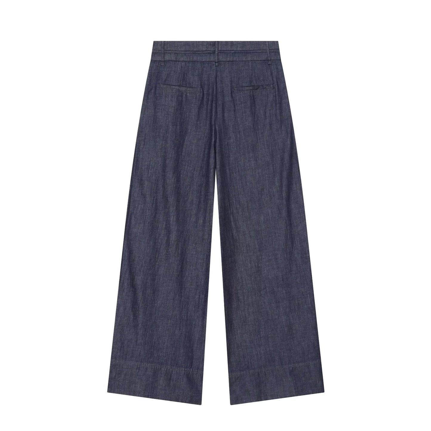 suit Women's 2 pieces pleated asymmetrical top+ wide leg pants