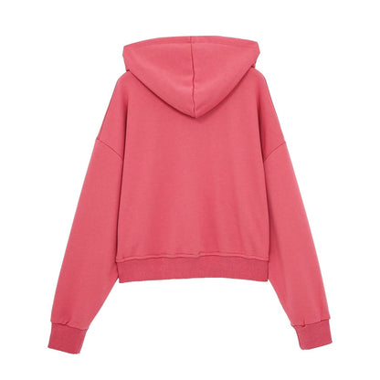 suit Women's 2 pieces Short lace up hooded sweatshirt+Pants