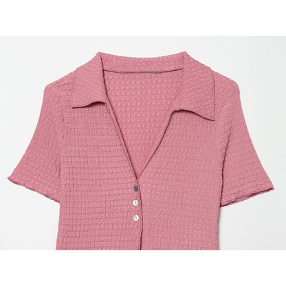 suit Women's 2 pieces short textured lapel Coat+Pants