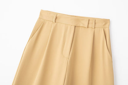 Women's pleated casual wide leg pants